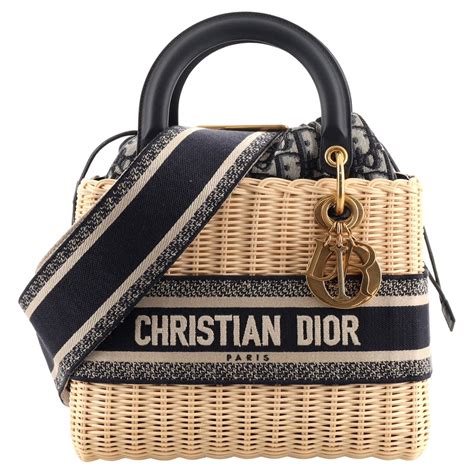 lady dior wicker bag price|christian dior wicker bag.